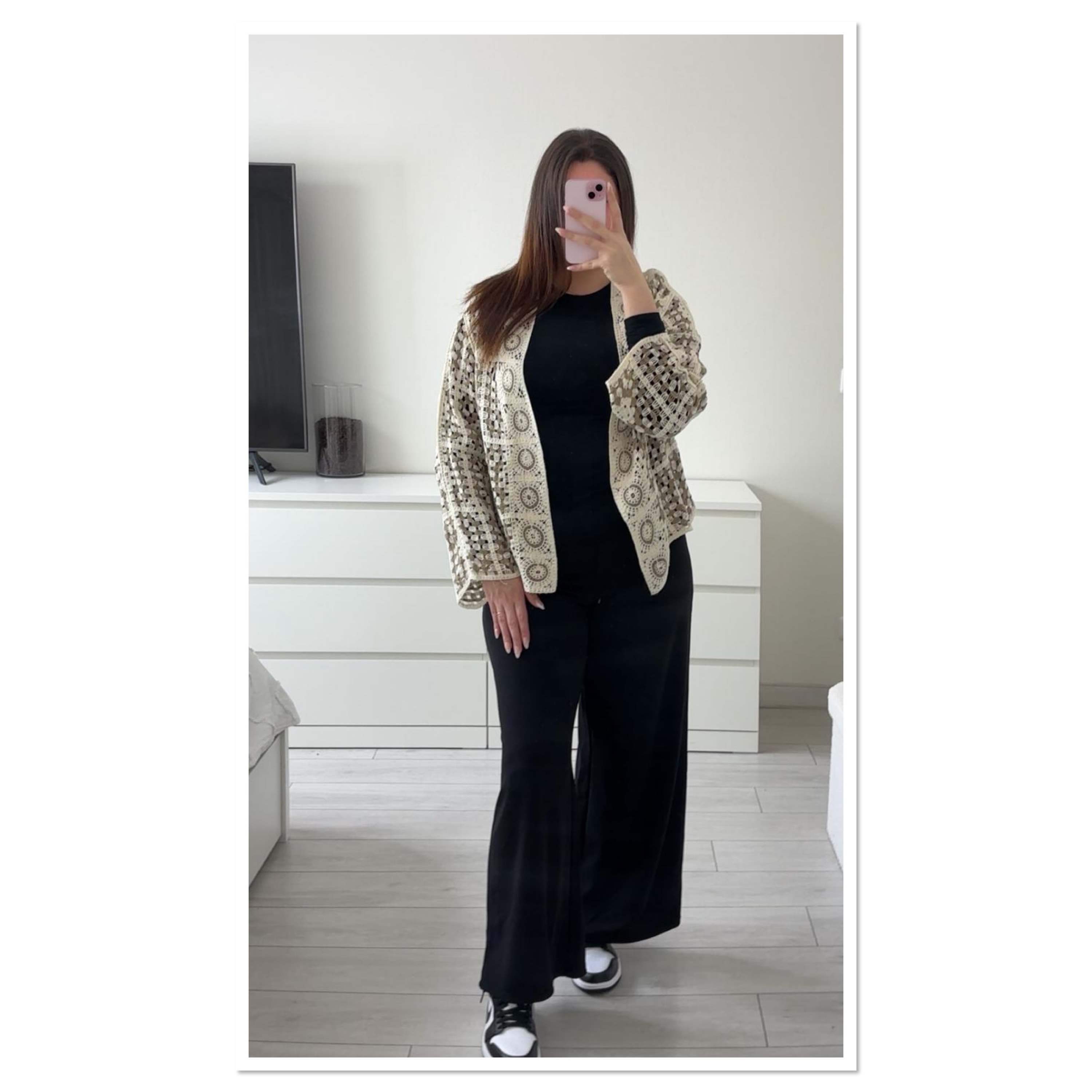 GILET ROMANE - BLANC CRÈME & MARRON CLAIR – Image 2