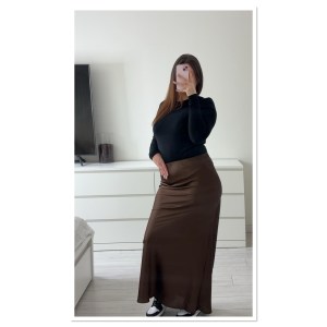 JUPE JUSTINA - CHOCOLAT