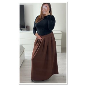 JUPE SAFIA - MARRON
