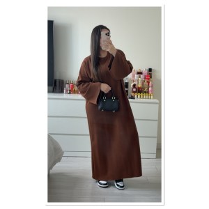 ABAYA HATICE - MARRON