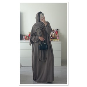 ABAYA SARAH - TAUPE